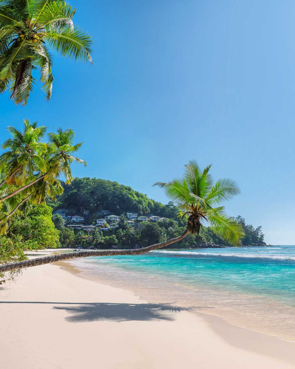 Anse Takamaka Beach on Mahe Island Seychelles