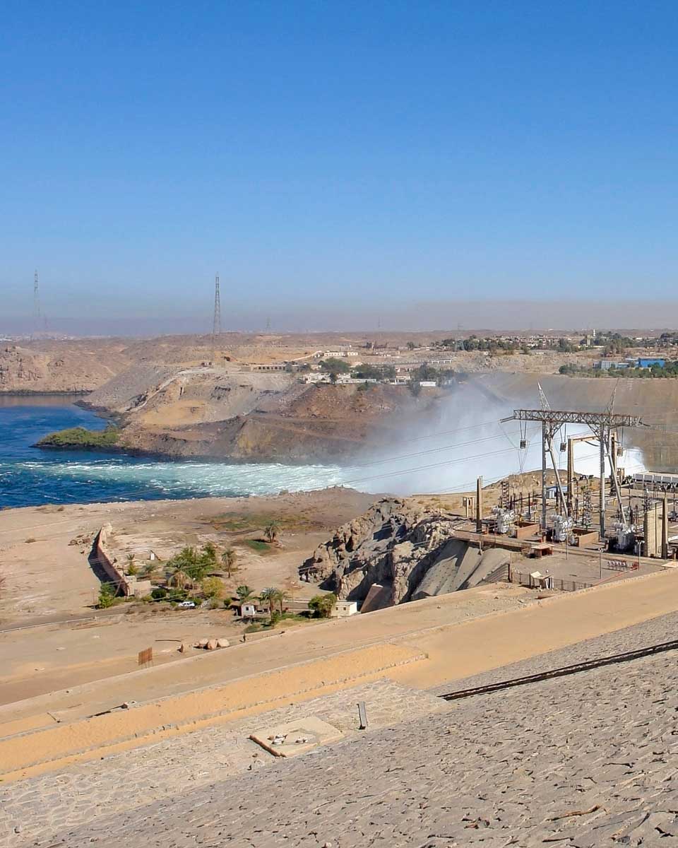 Aswan High Dam in Aswan Egypt