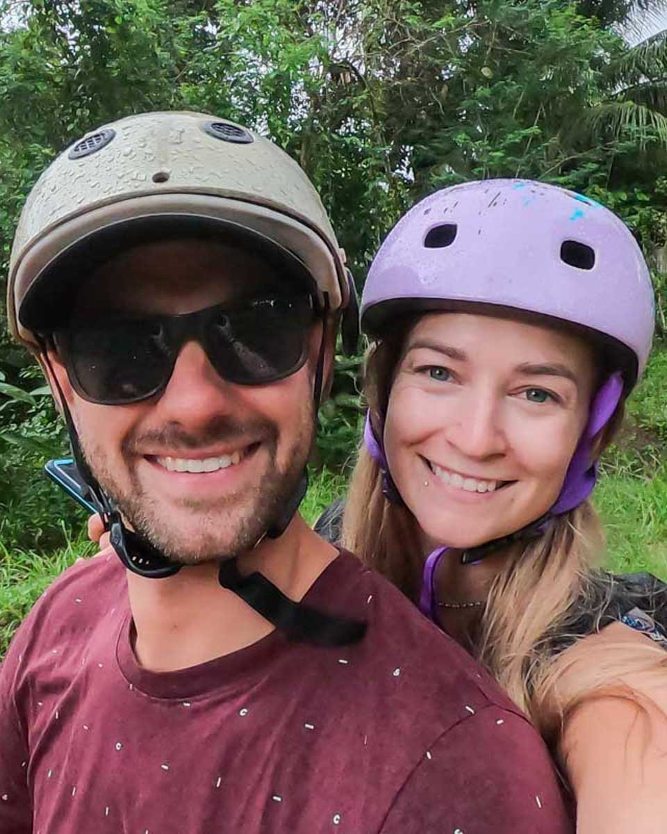Daniel-and-Bailey-take-a-selfie-on-an-ATV-in-Sunshine Coast Australia