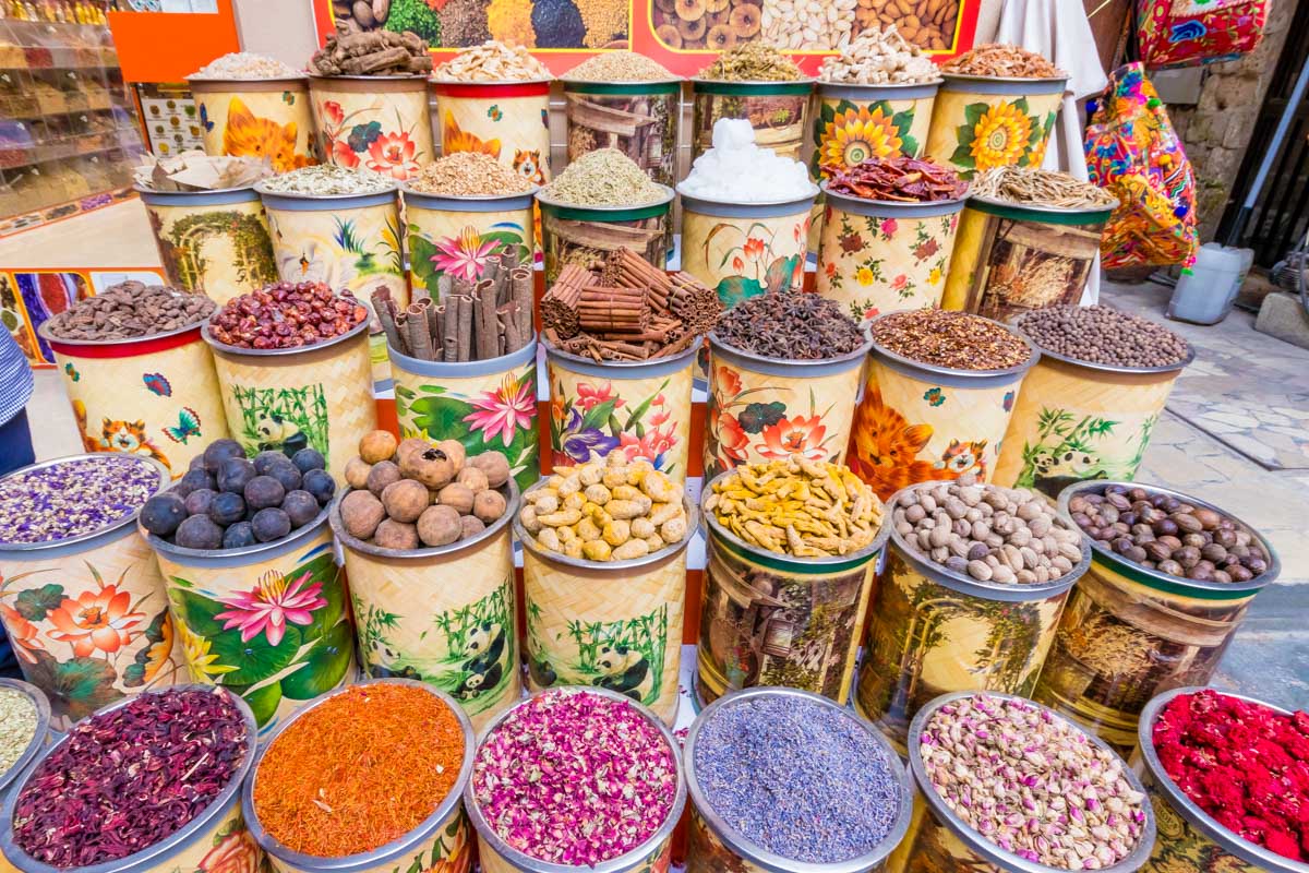 Goods for sale in a local souk, Luxor, Egypt