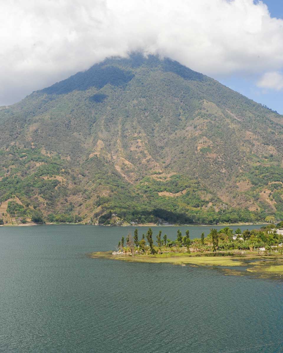 Lake Atitlan seen while hiking on a tour Guatemala