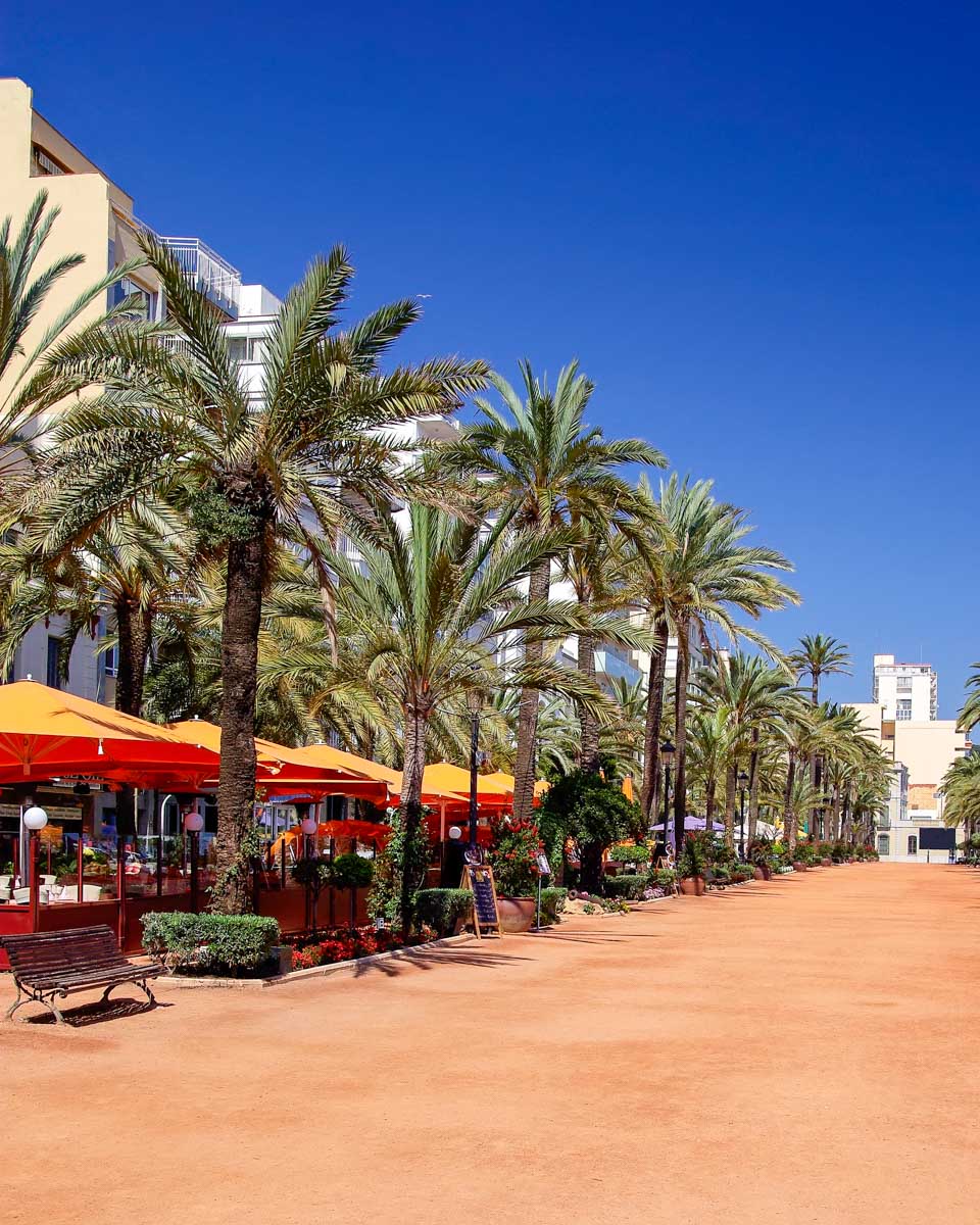 Lloret de Mar main alley in Costa Brava Spain