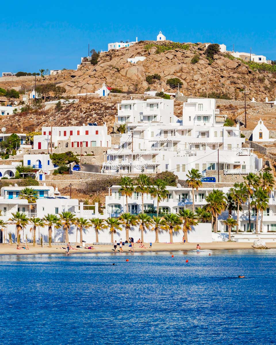 Ornos Beach on Mykonos island Greece (2)
