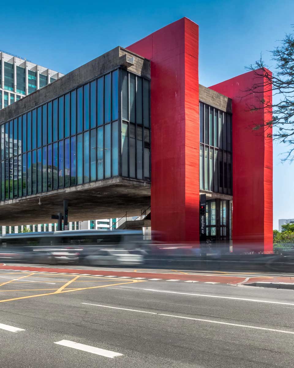 Paulista Avenue and MASP (Sao Paulo Museum of Art) in Sao Paulo Brazil 1