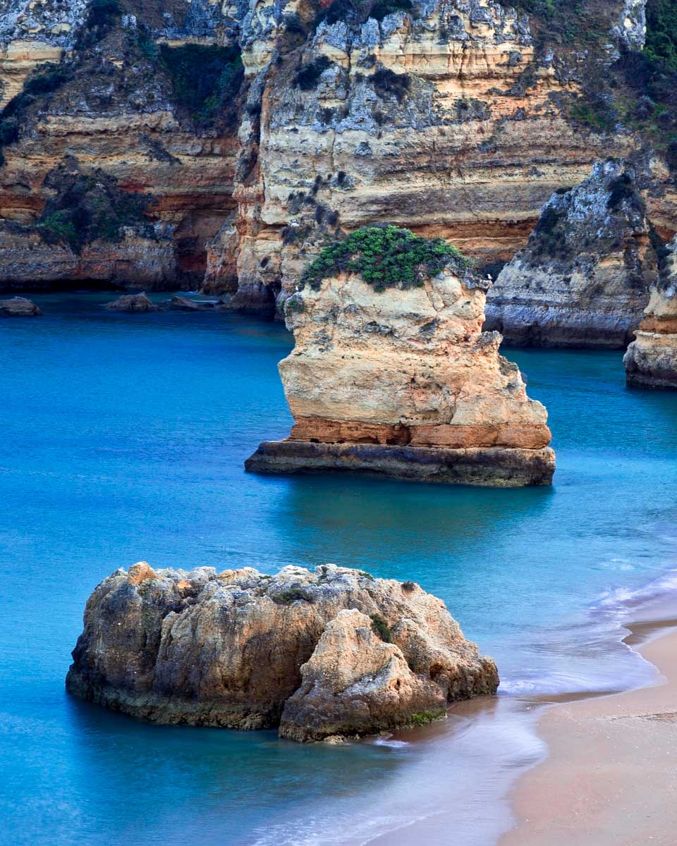 Rock formations in the beautiful beach of Praia Dona Ana in Lagos Portugal (2)