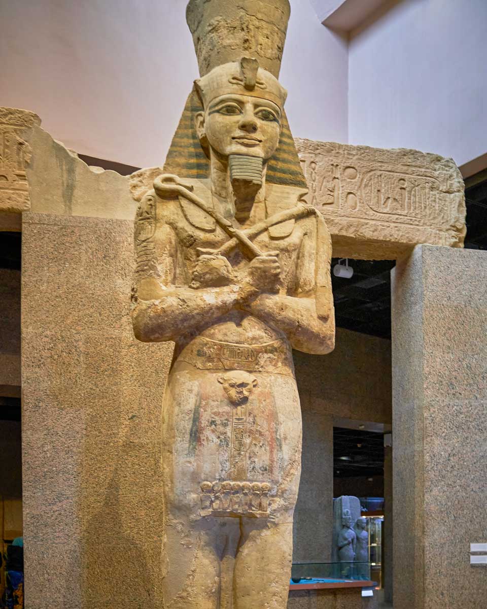Statue of Ramses II in The Nubian Museum in Aswan City Egypt