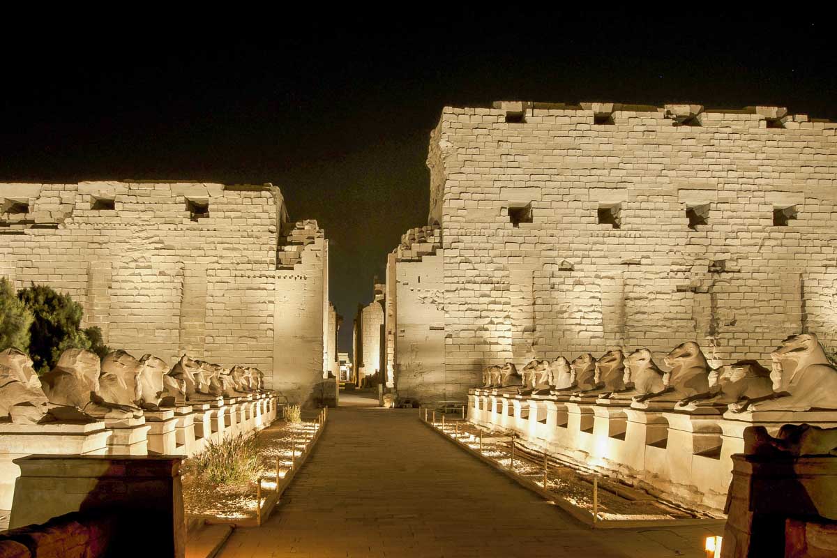 The Karnak Temple light show in Luxor Egypt