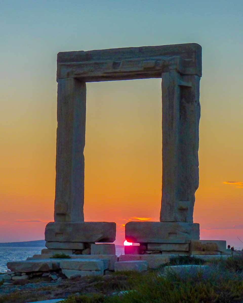 The Temple of Apollo in Naxos Town Naxos Greece