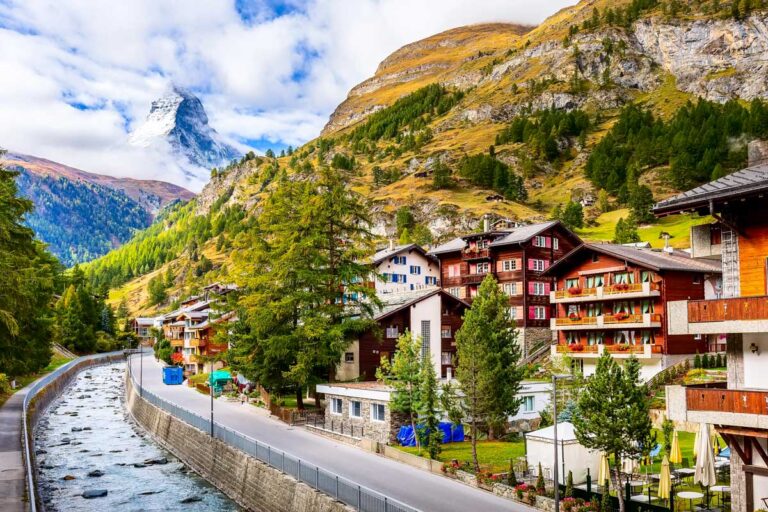 Zermatt Village in the summer in Switzerland (1)