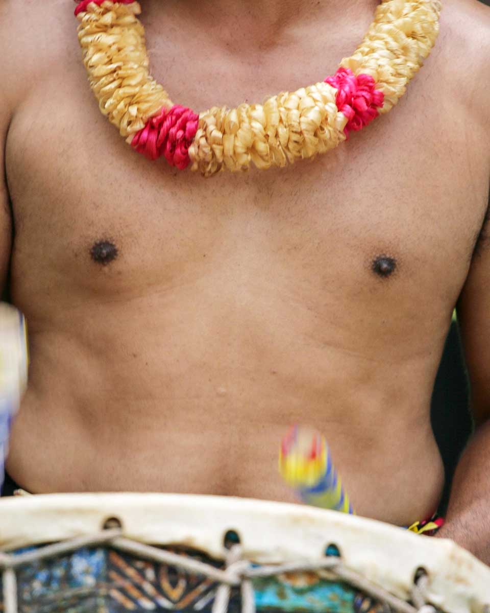 A man performs at the Polynesian Cultural Center on the North Shore Oahu Hawaii (2)