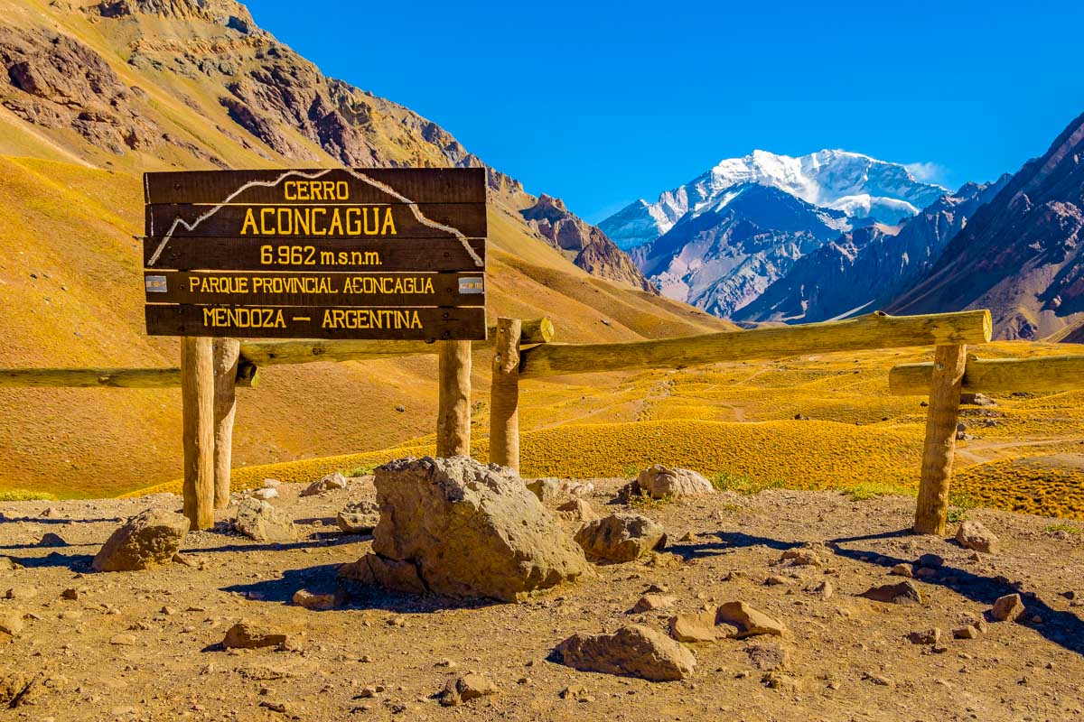 A sign for Aconcagua seen on a tour from Mendoza Argentina (2)