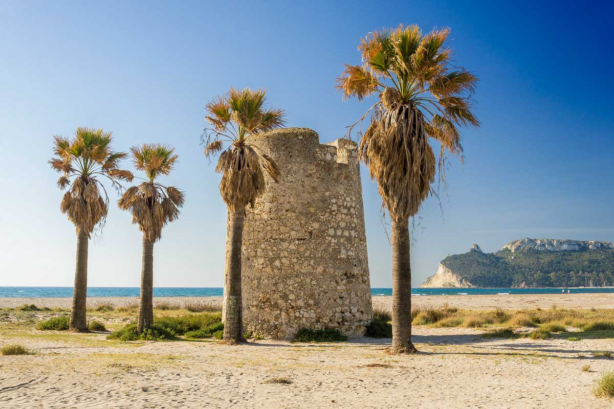 Poetto Beach in Cagliari Italy