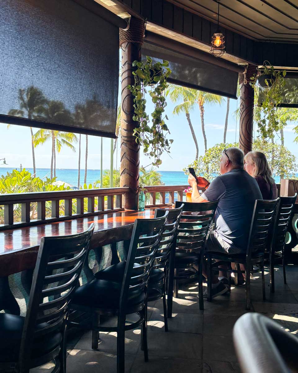 Seating at Lulu's on Oahu Waikiki Hawaii