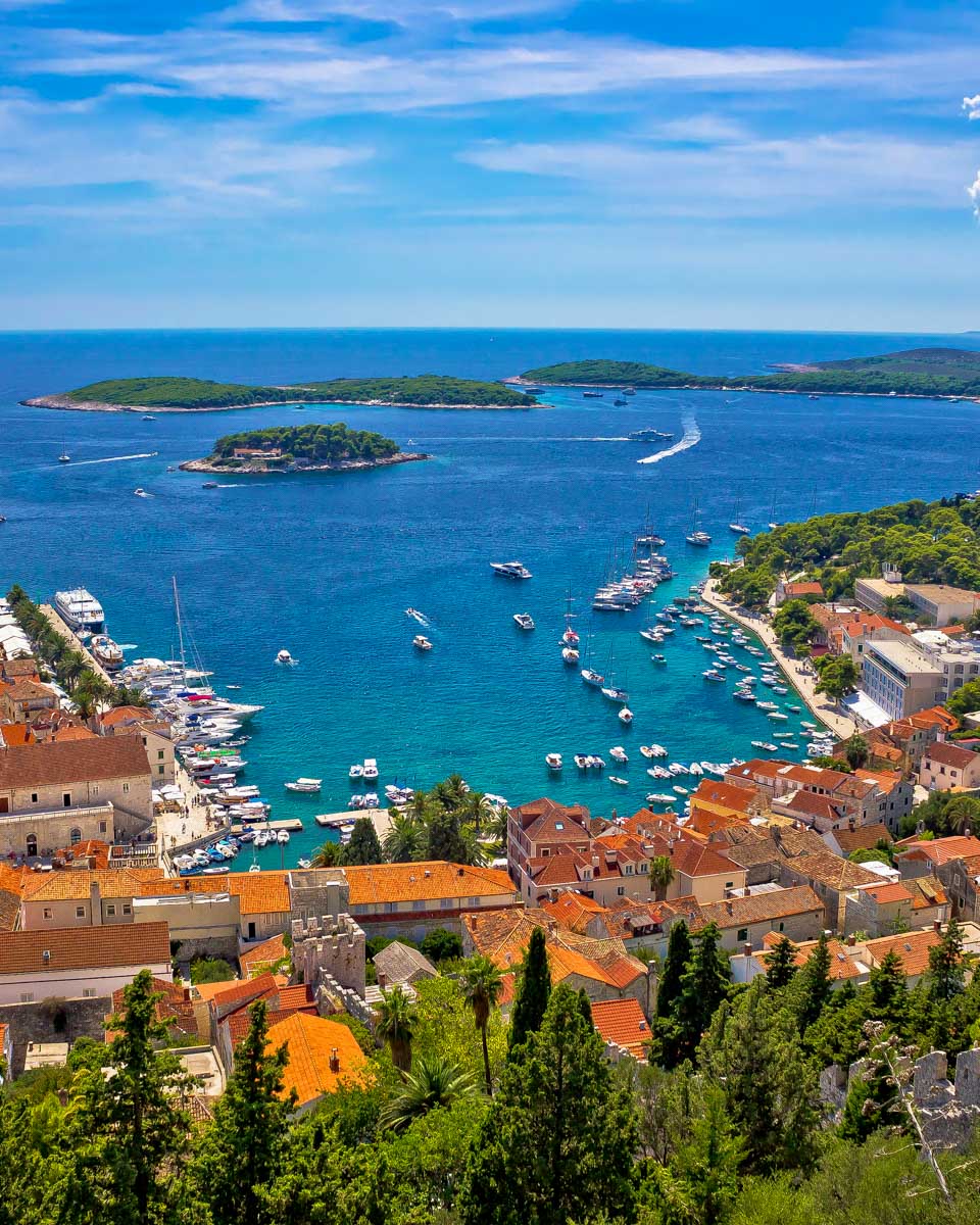 The view of Hvar Croatia from Fortica (Å panjola) Fortress (1)