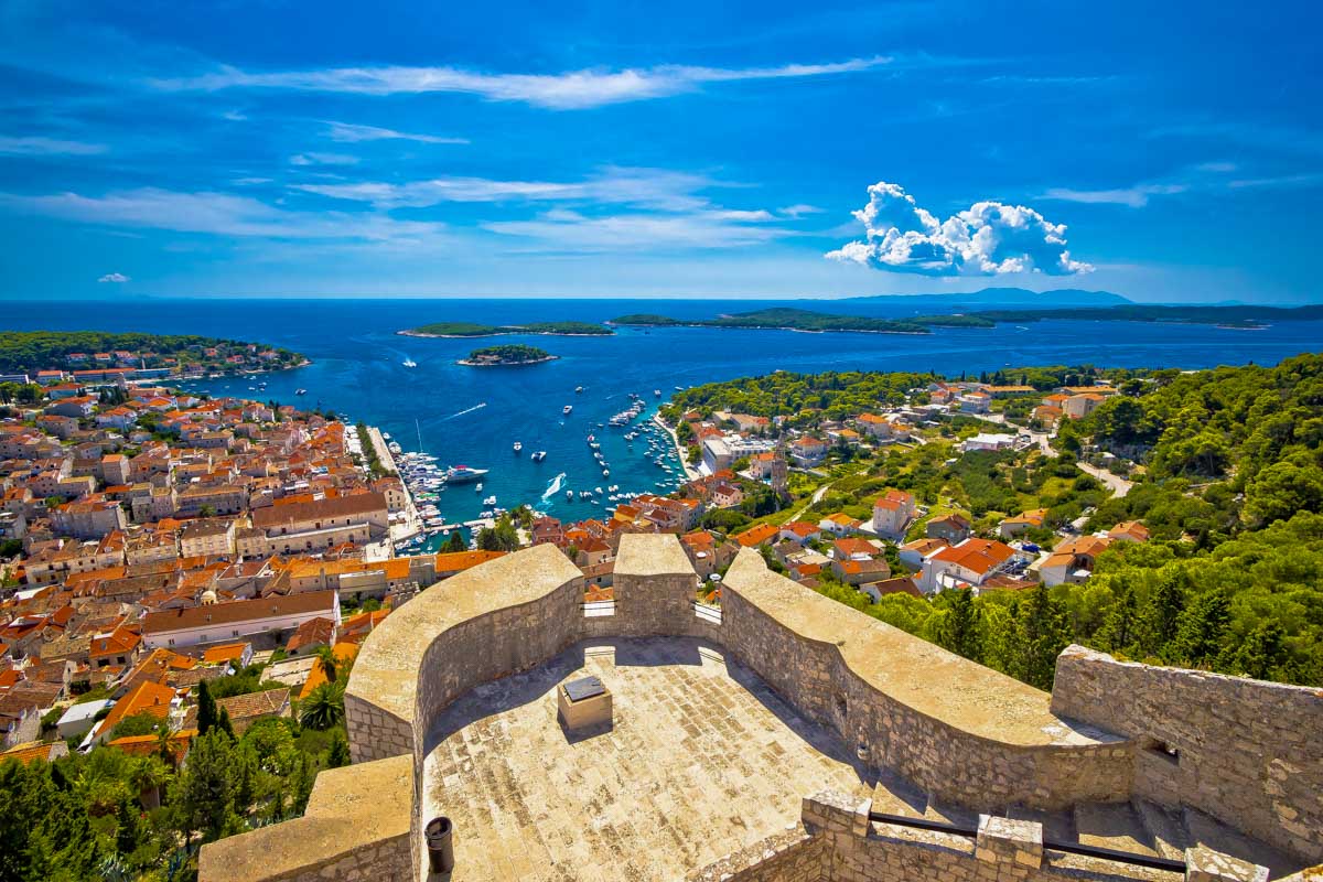 The view of Hvar Croatia from Fortica (Španjola) Fortress (3)