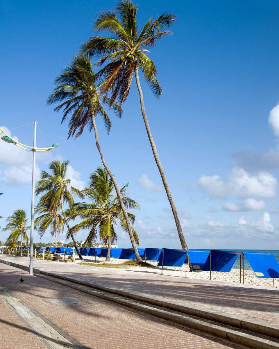 The waterfront promenade in San Andres Colombia