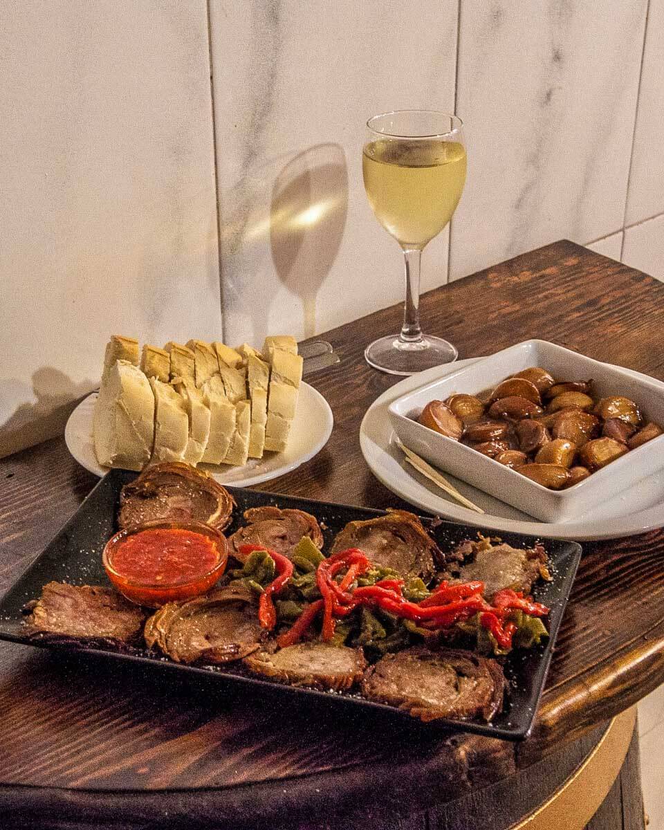 Wine-and-charcuterie-board-on-a-tour from Lucca Italy