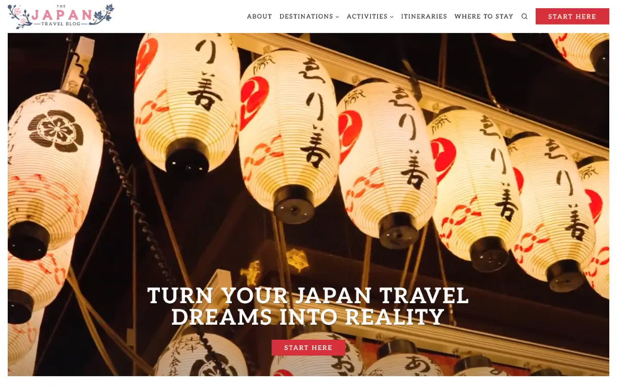 The Japan Travel Blog Website
